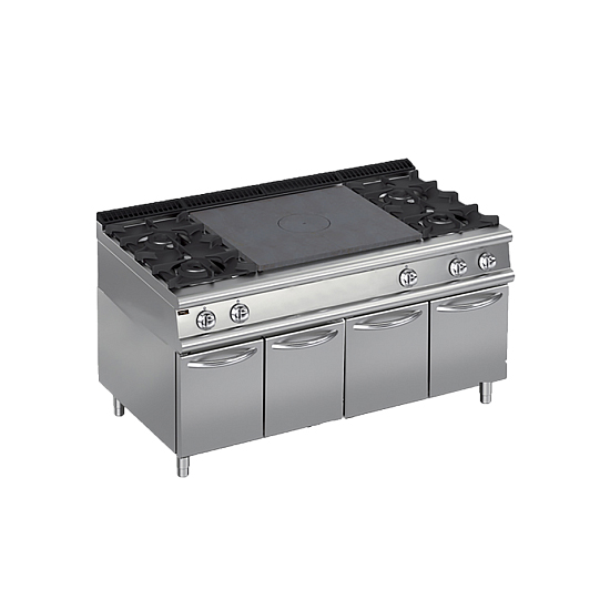 Плита со сплошной поверхностью газовая 900 серии Apach Chef Line LRSTG169R4CS