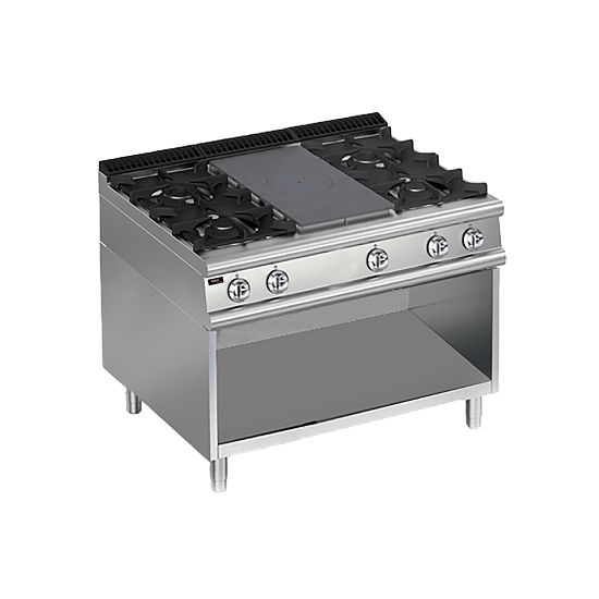 Плита со сплошной поверхностью газовая 700 серии Apach Chef Line LRSTG127R4OS