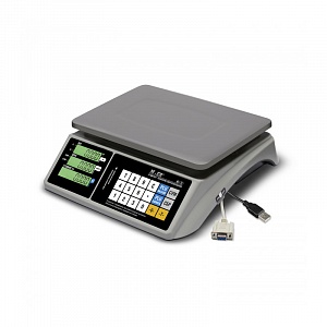картинка Торговые настольные весы Mertech M-ER 328 C-32.5 LCD с RS-232 и USB без АКБ